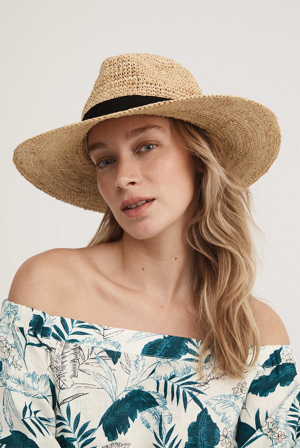 Crochet Raffia Fedora