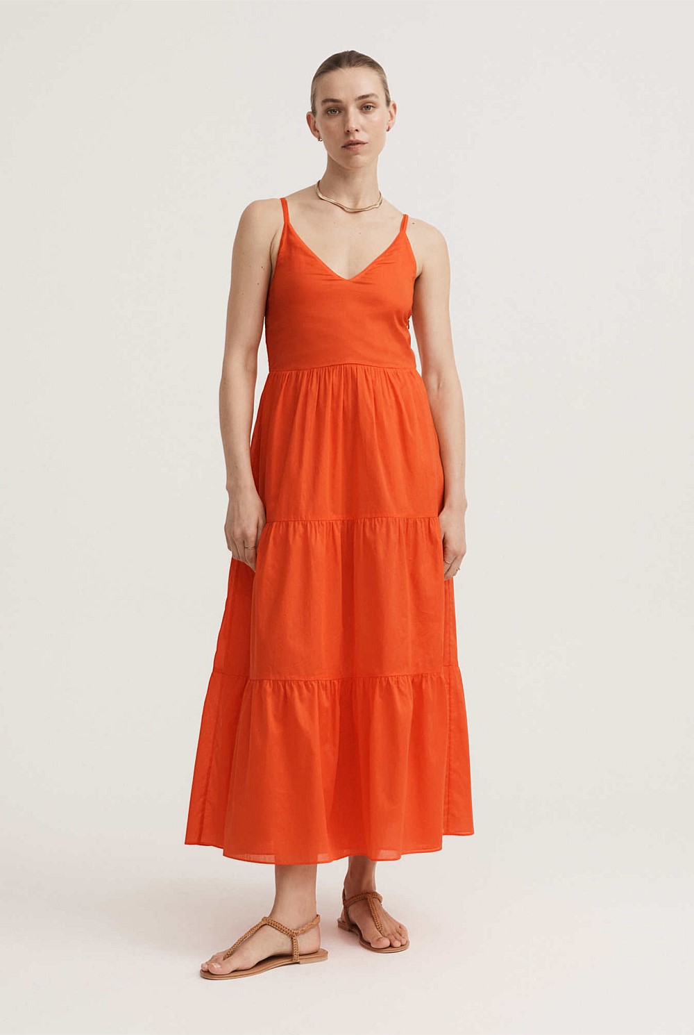 Cotton Tier Maxi Dress