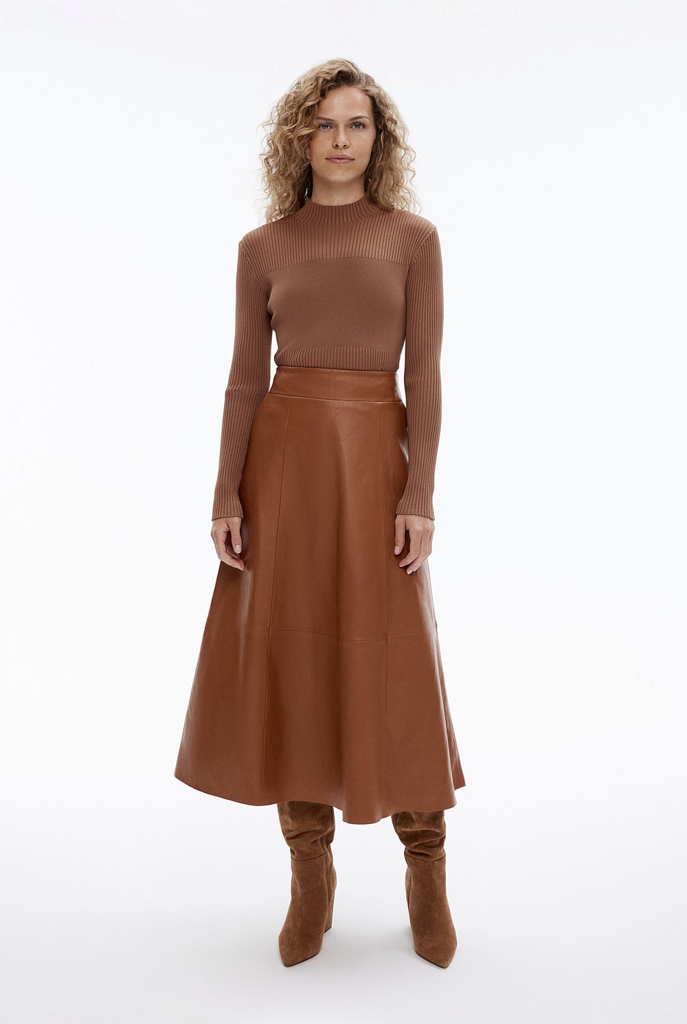High Neck Textured Knit