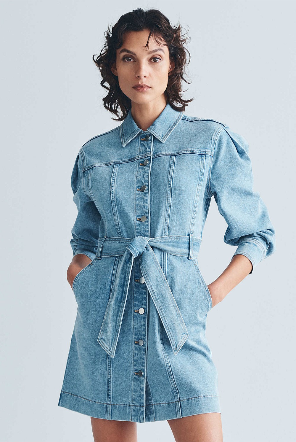 Denim Seam Detail Dress