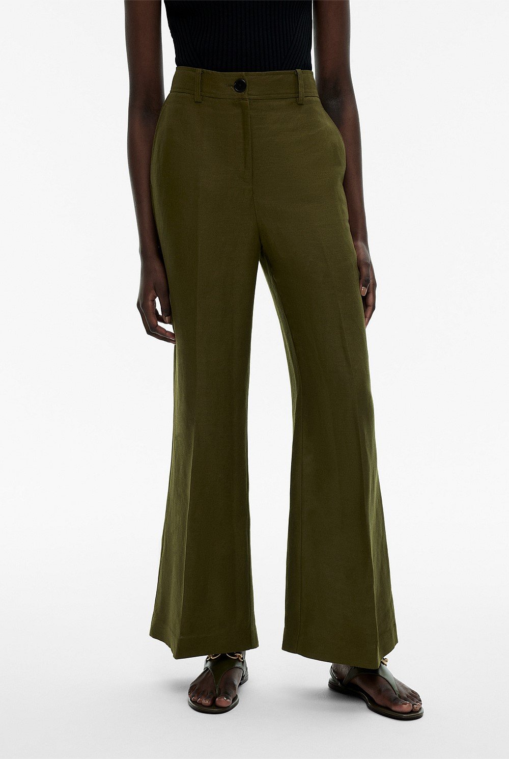 Linen Viscose Tailored Trouser