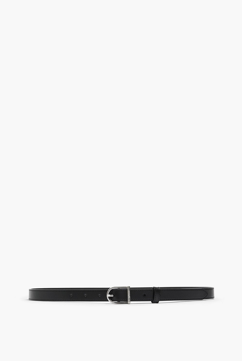 Curved Buckle Slim Belt