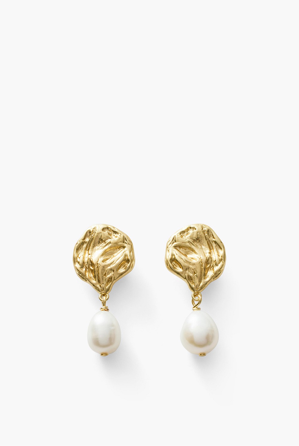 Molten Pearl Drop Earring