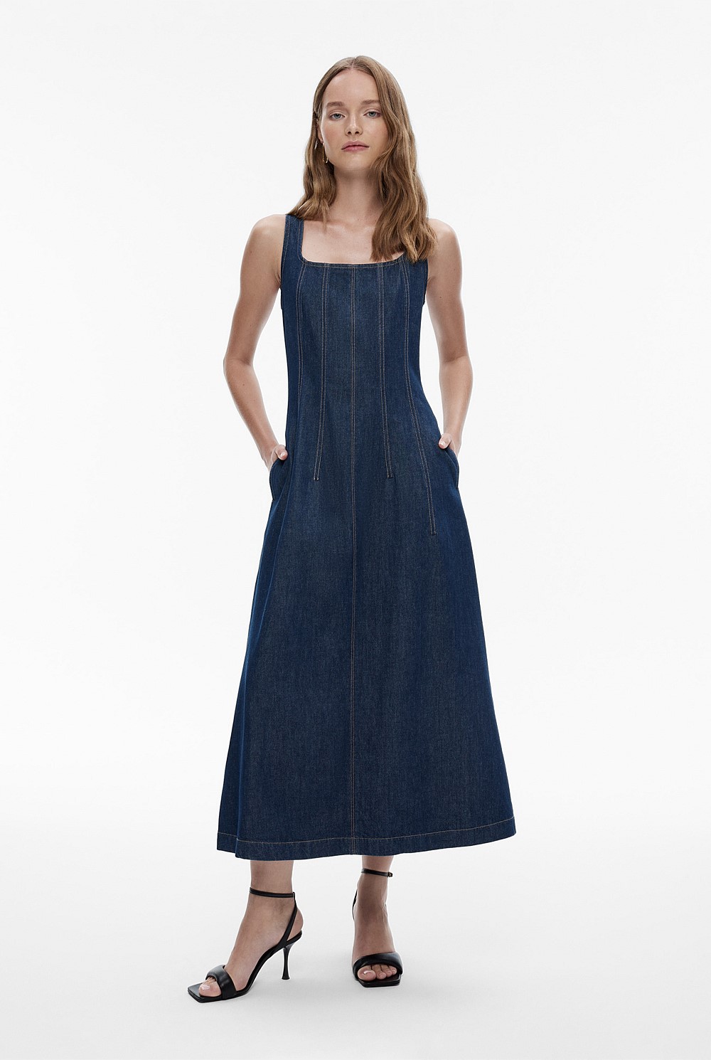 Denim Seam Detail Dress