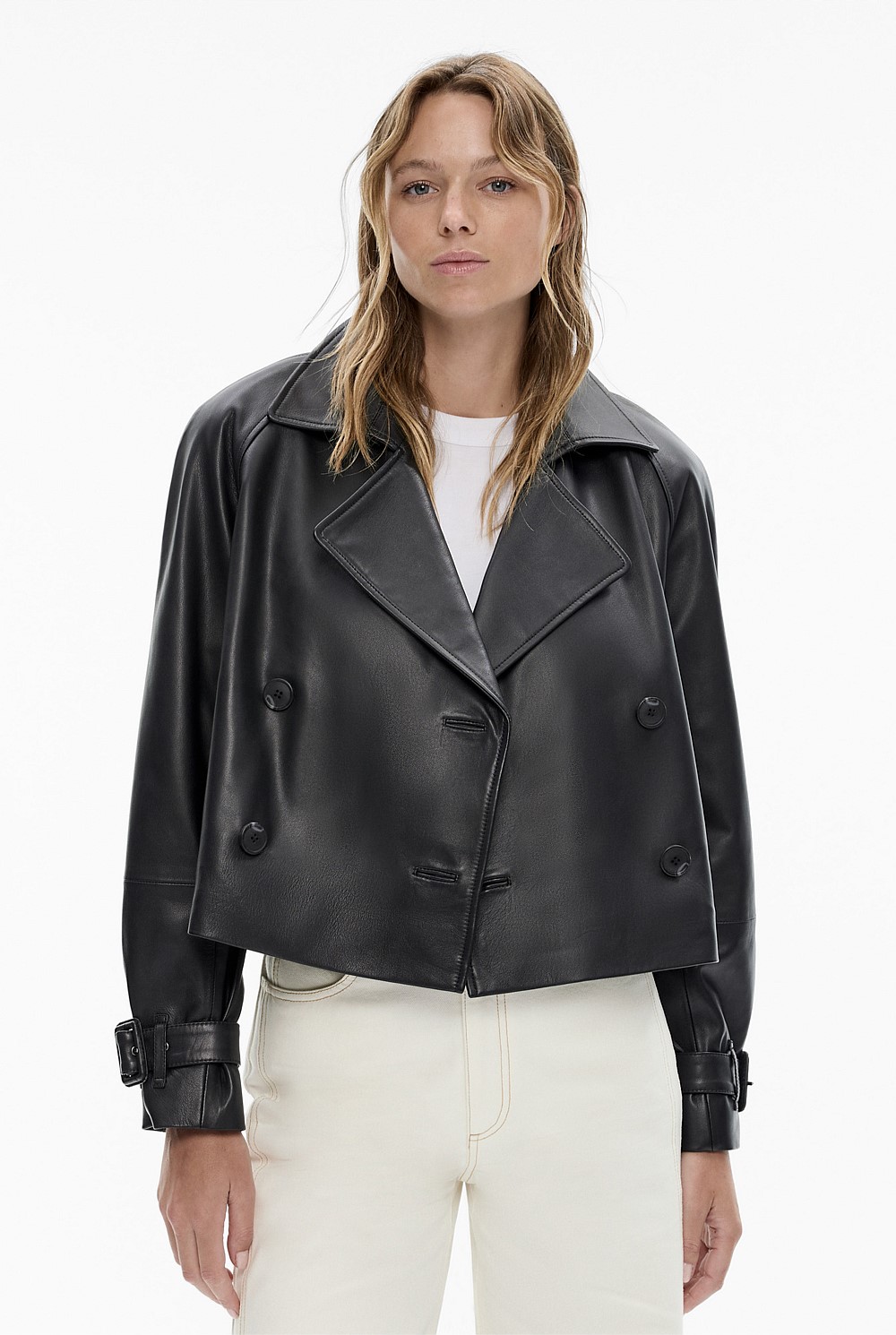 Leather Trench Jacket