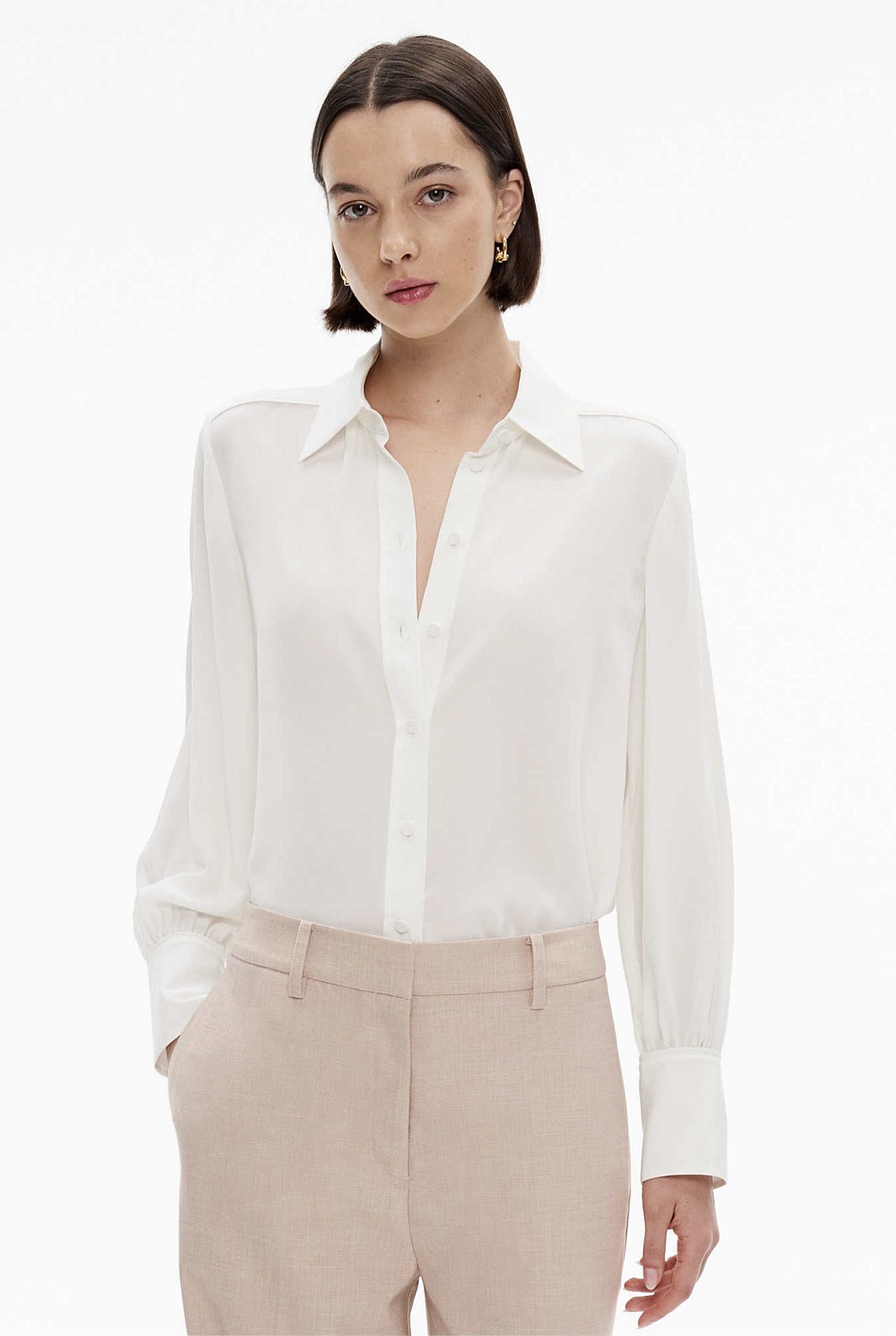 Silk Bind Detail Shirt