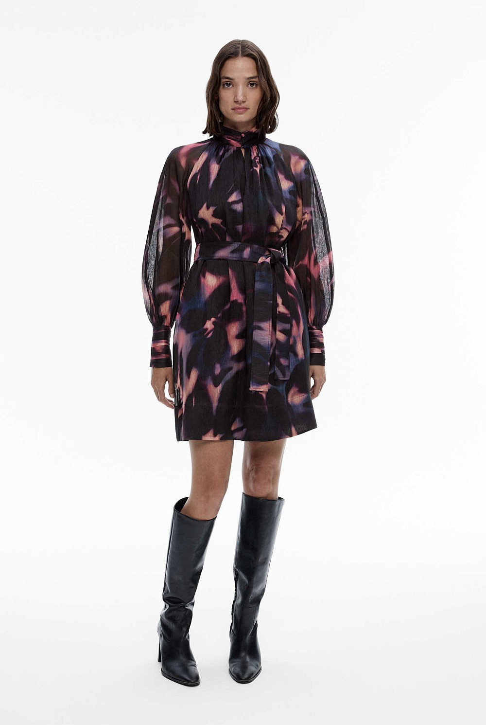 Dusk Floral Print Mini Dress