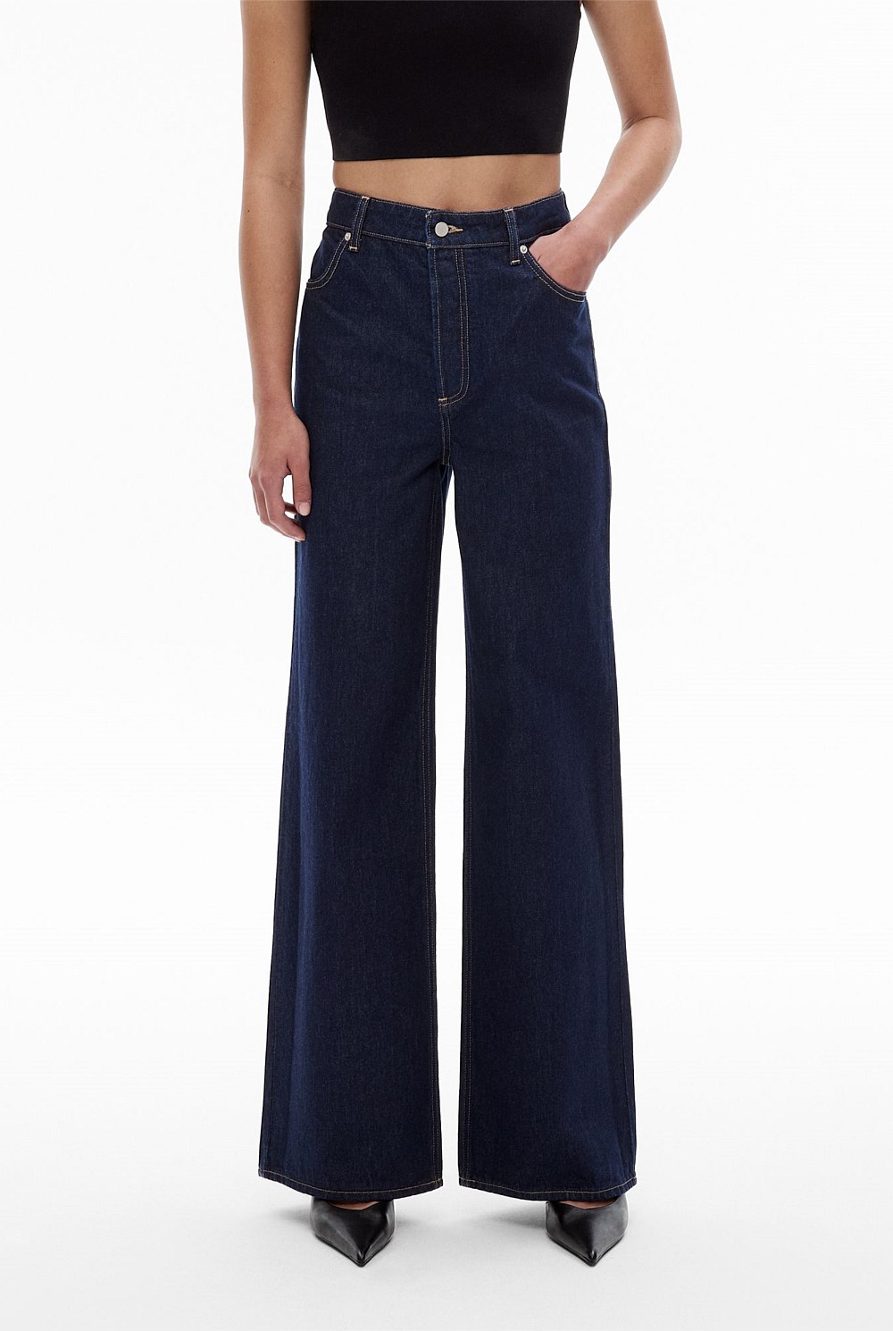 High Rise Wide Leg Jean