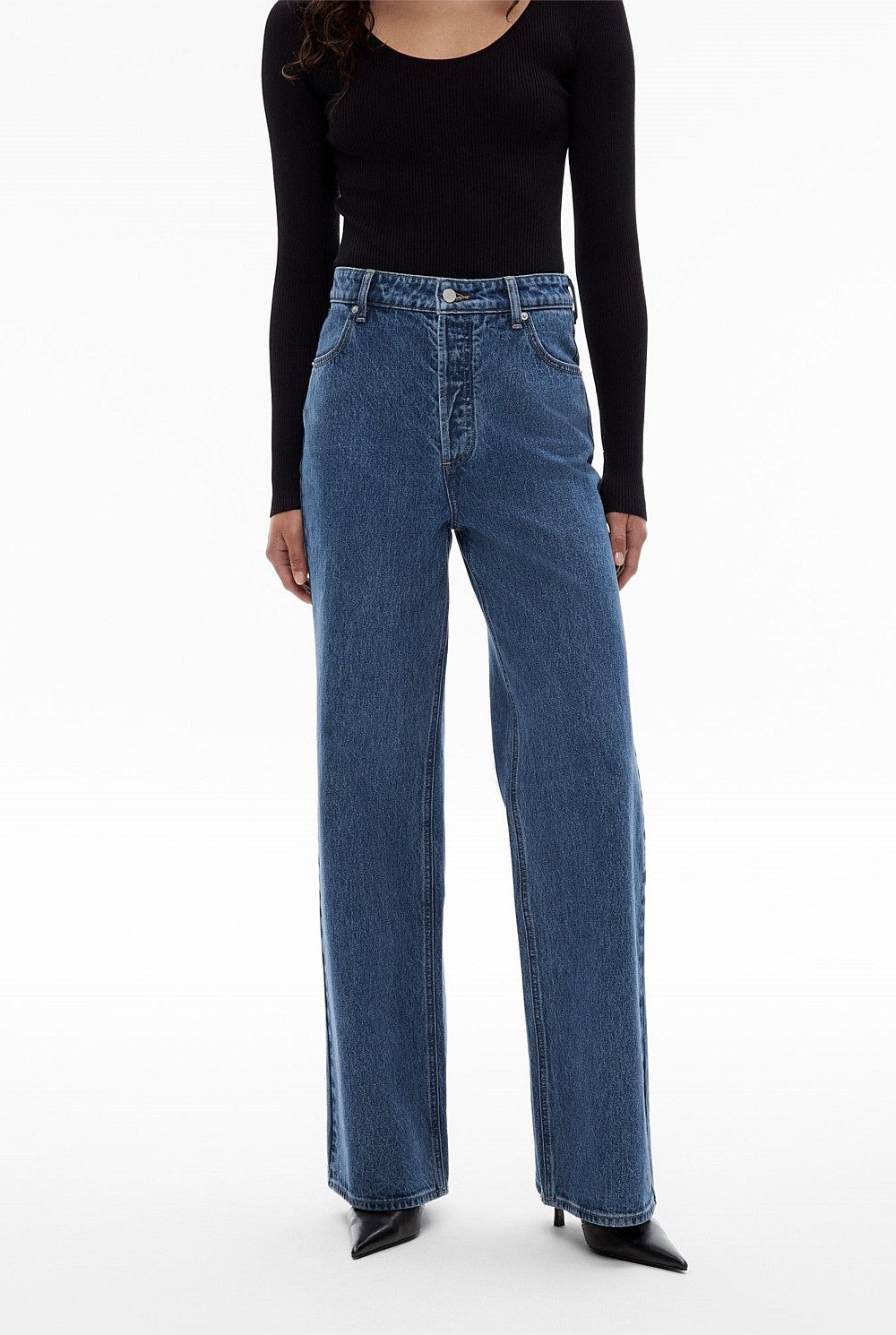 High Rise Wide Leg Jean