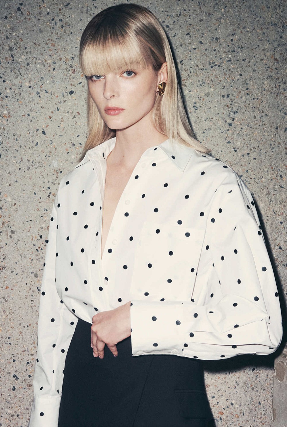 Embroidered Spot Shirt