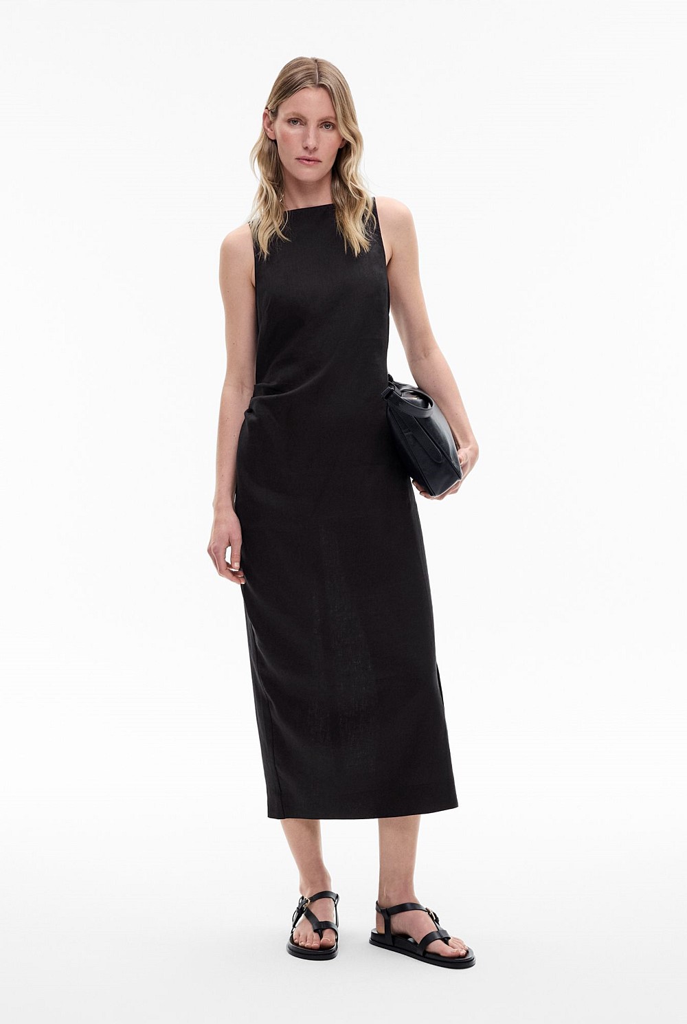 Boat Neck Midi Dress