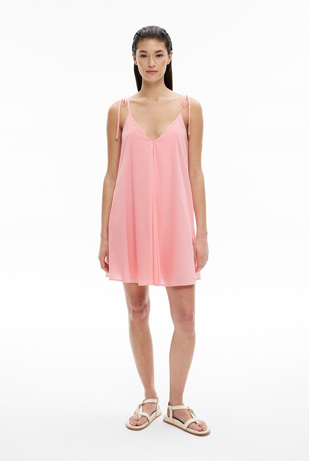 Invert Pleat Mini Dress