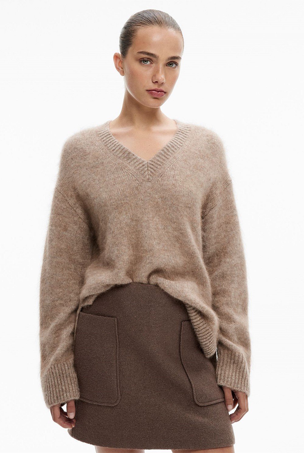 Fluffy V Neck Knit