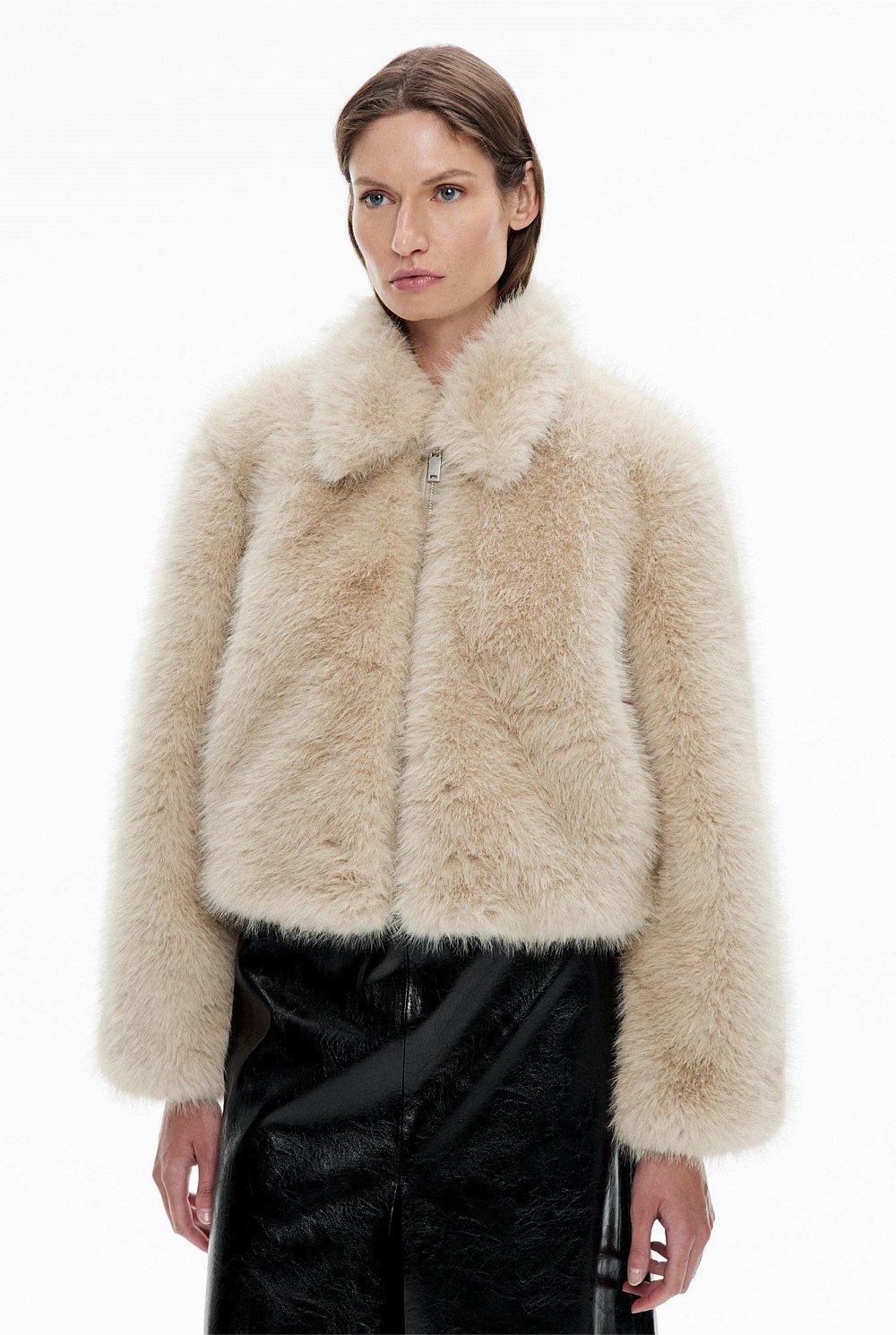 Faux Fur Bomber Jacket
