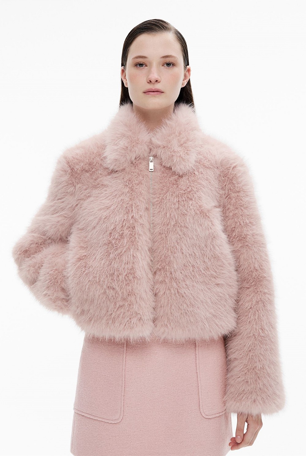 Faux Fur Bomber Jacket