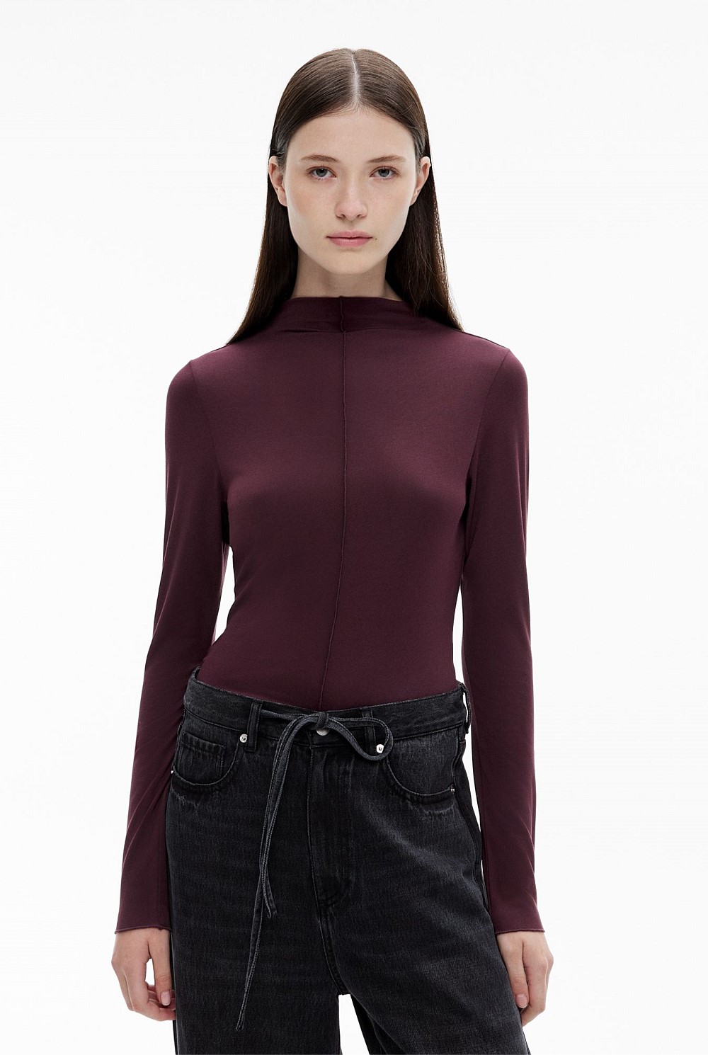 Hi Neck Jersey Top