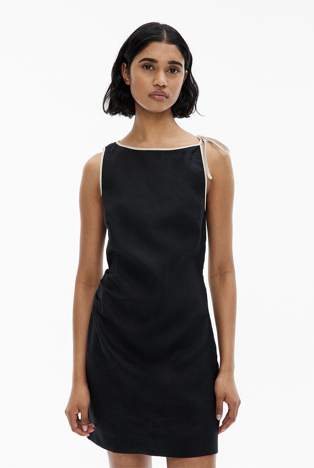 Tie Shoulder Mini Dress