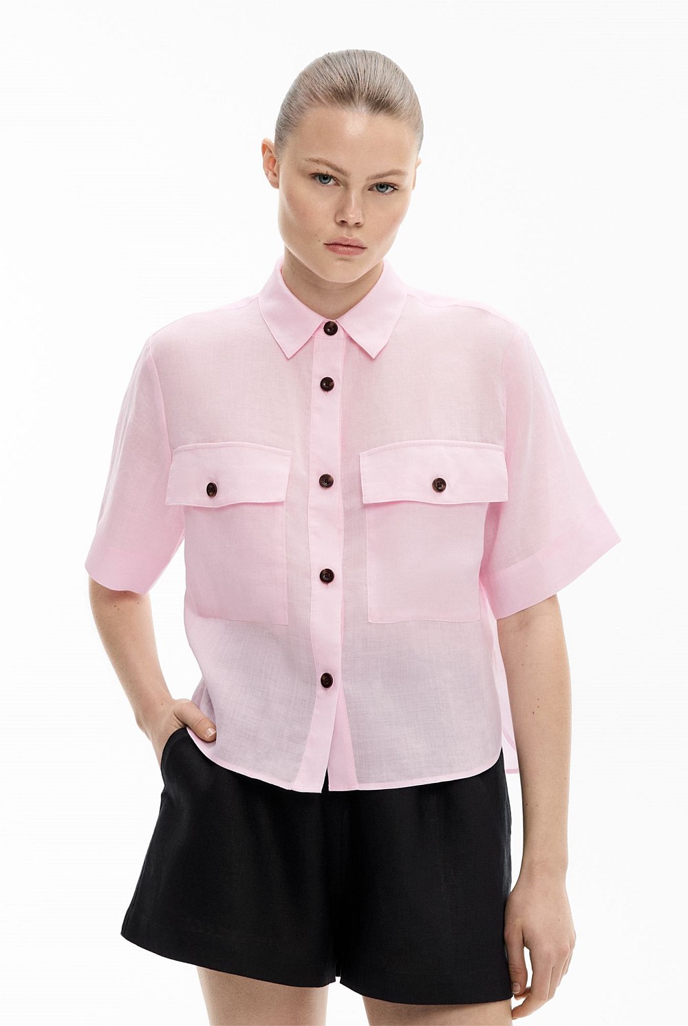 Short Sleeve Utility Pocket Shirt
