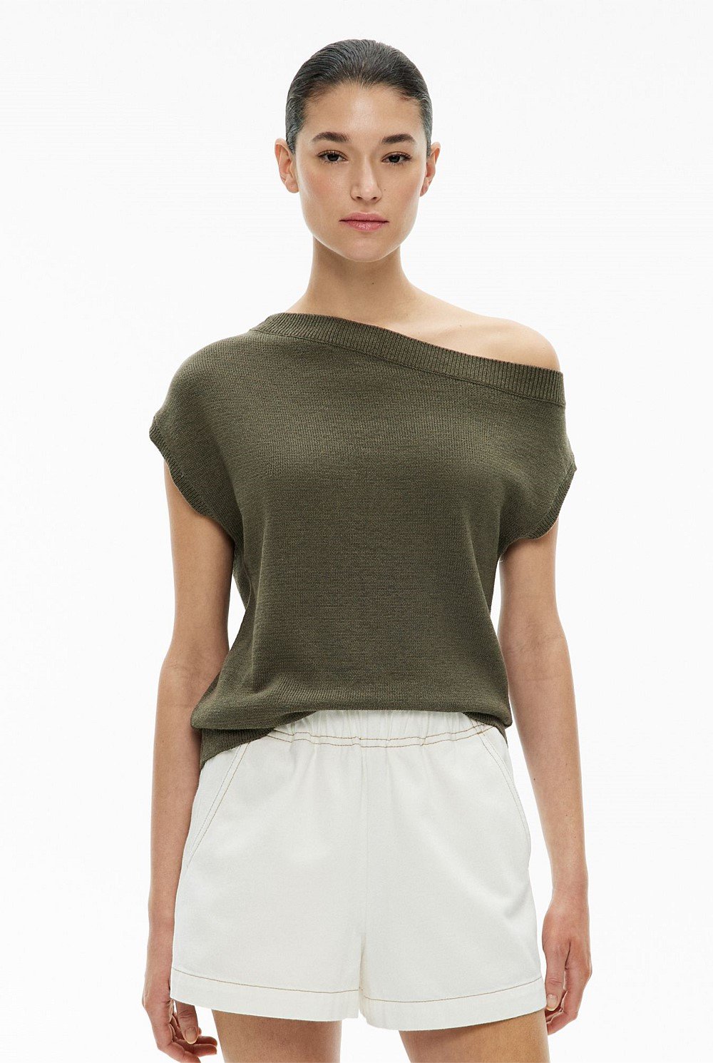 Off Shoulder Knit Top