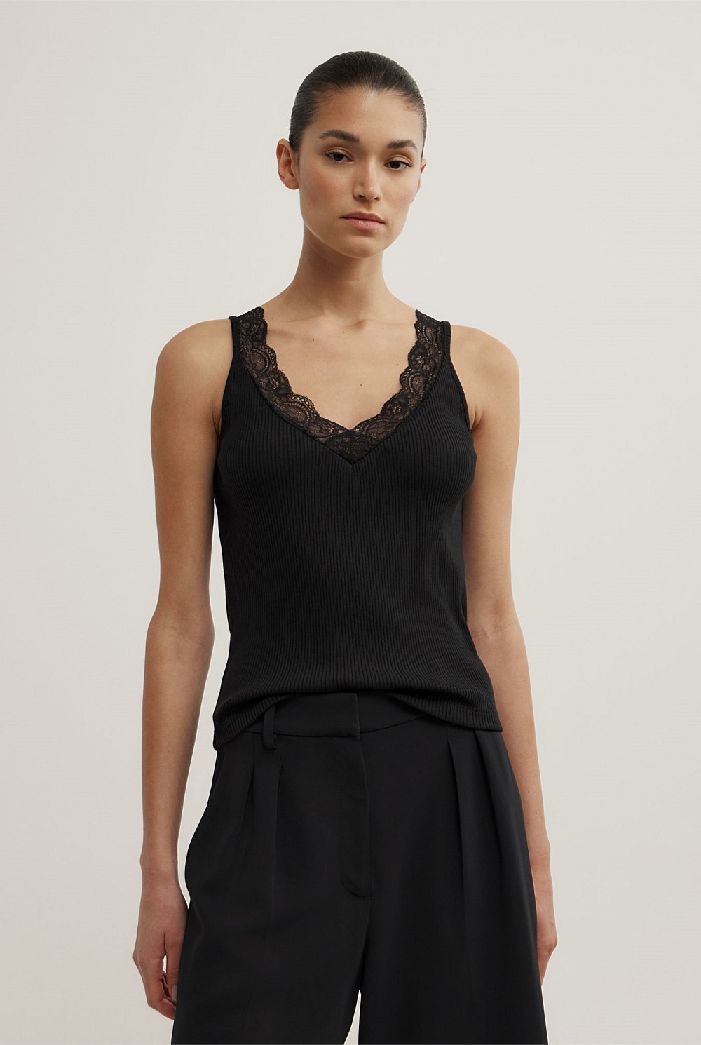 Black Colour - Bcvibs Rib Tank Top 41164 - Shirts - Red main image 1