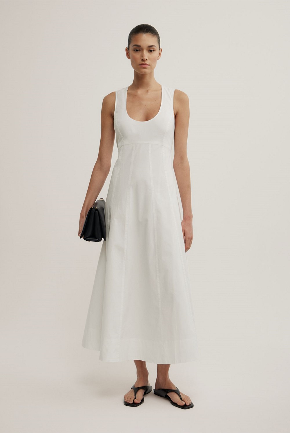 Scoop Neck Midi Dress