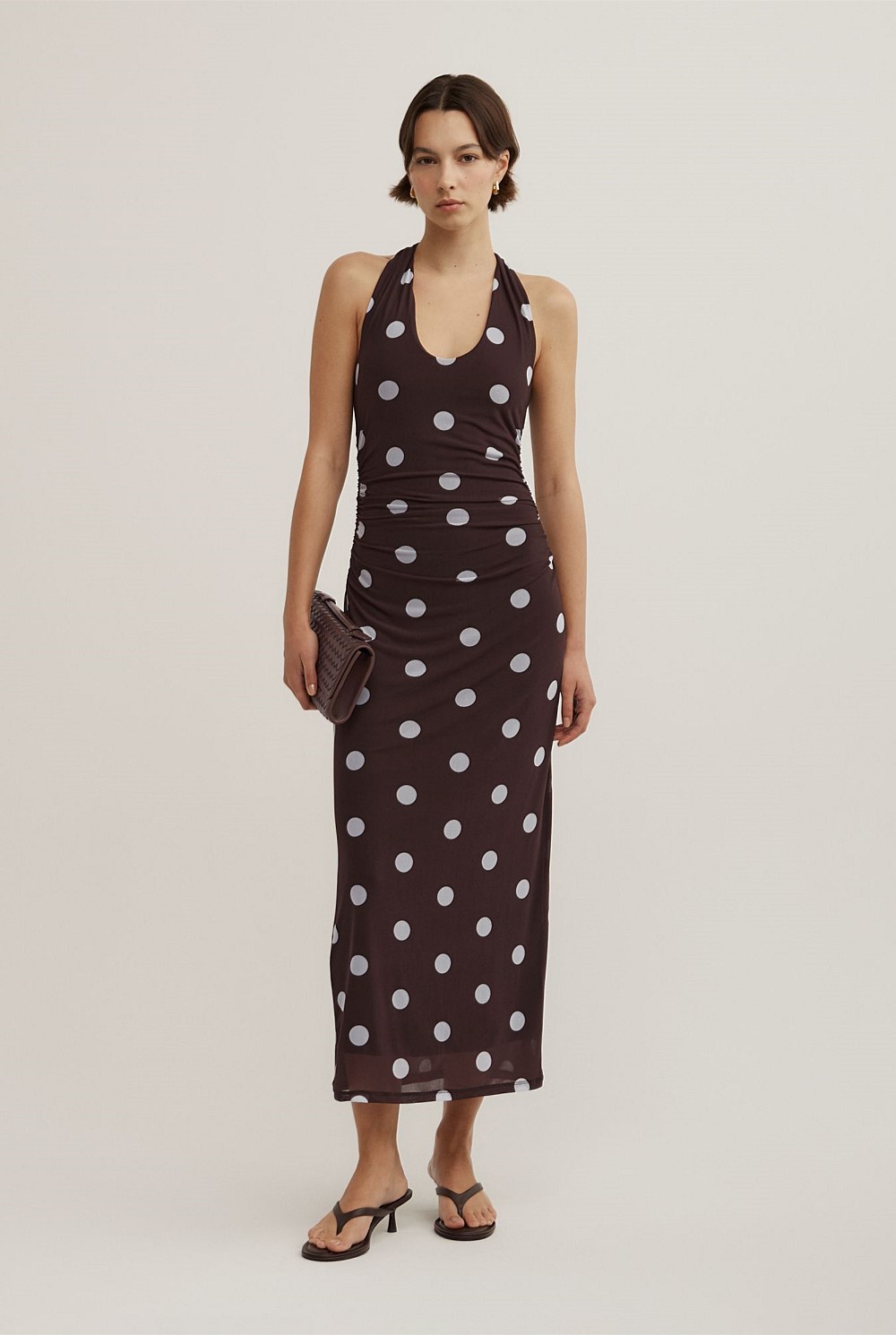 Twist Detail Mesh Dress