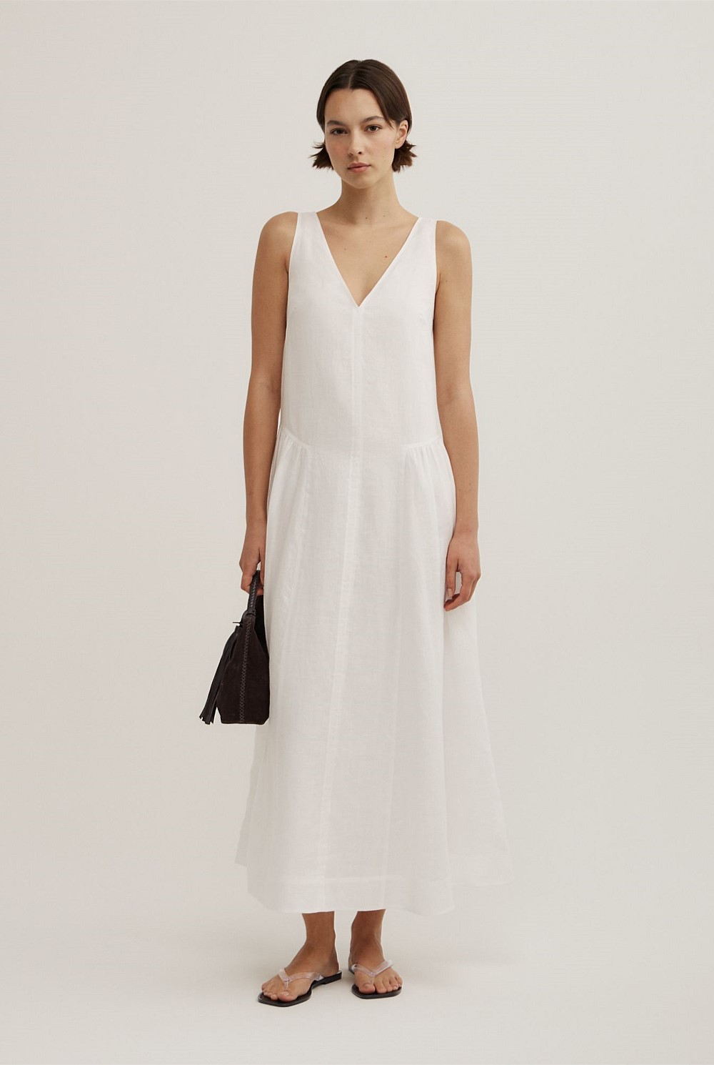 Maxi Panel Gather Dress