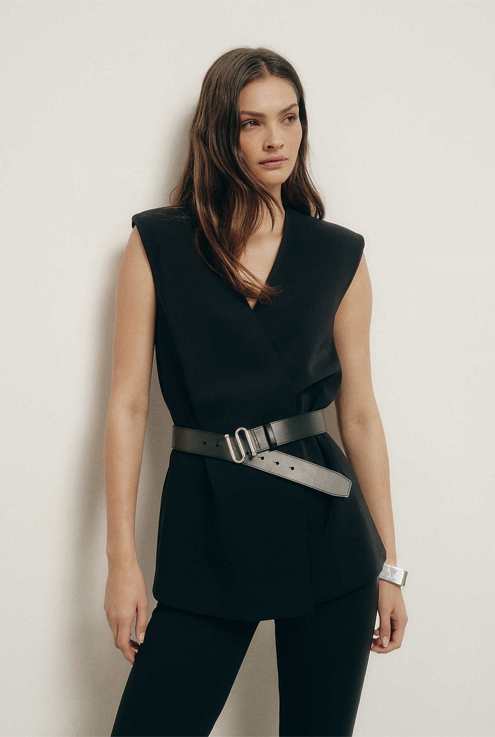 Cecilie Tailored Vest Black main image 0