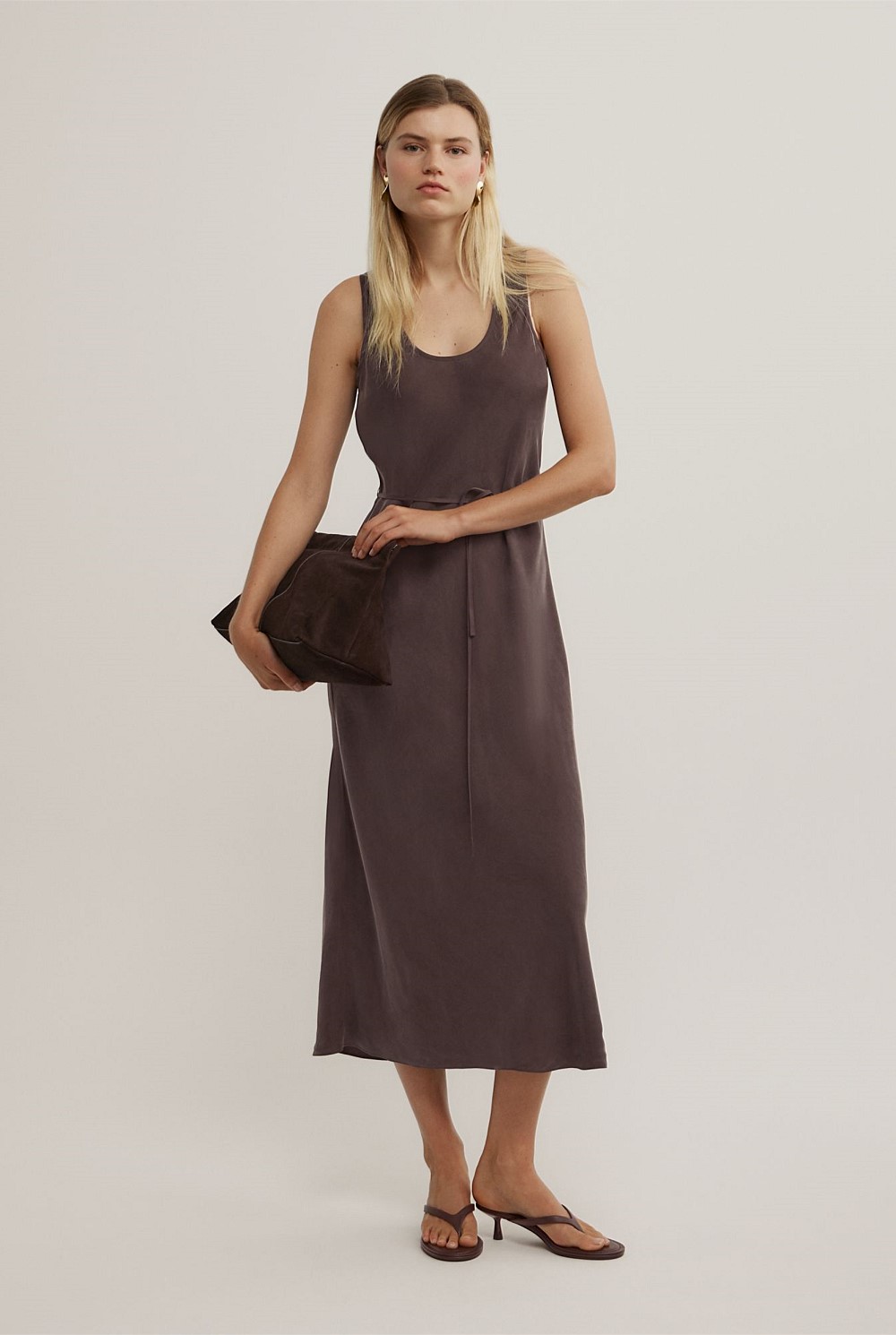 Scoop Cupro Dress