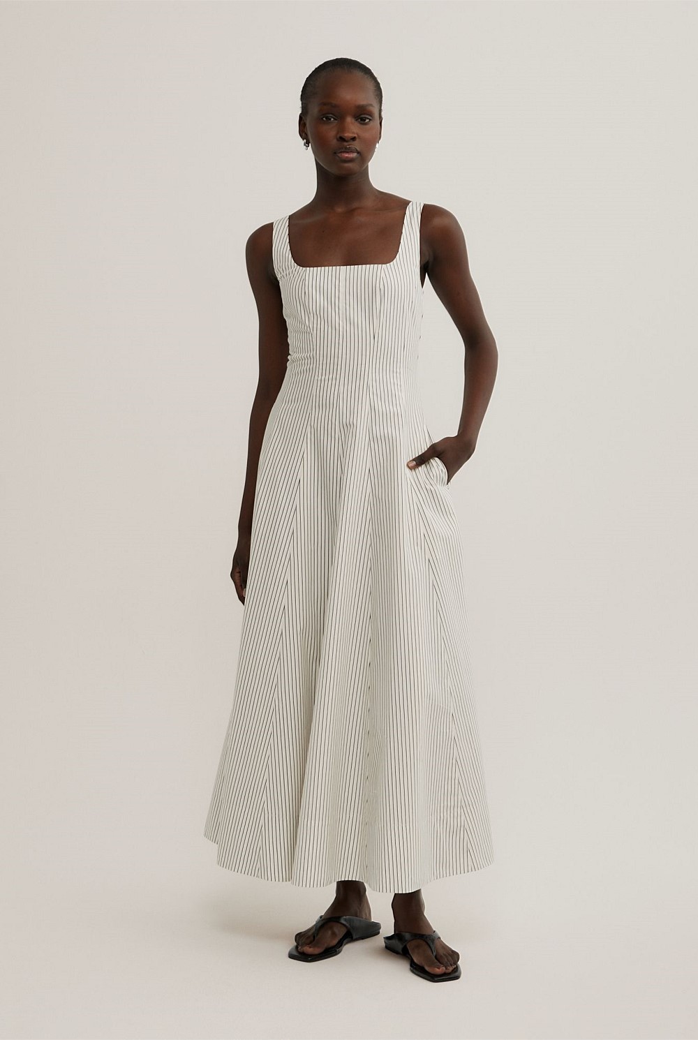 Seam Detail Midi Dress