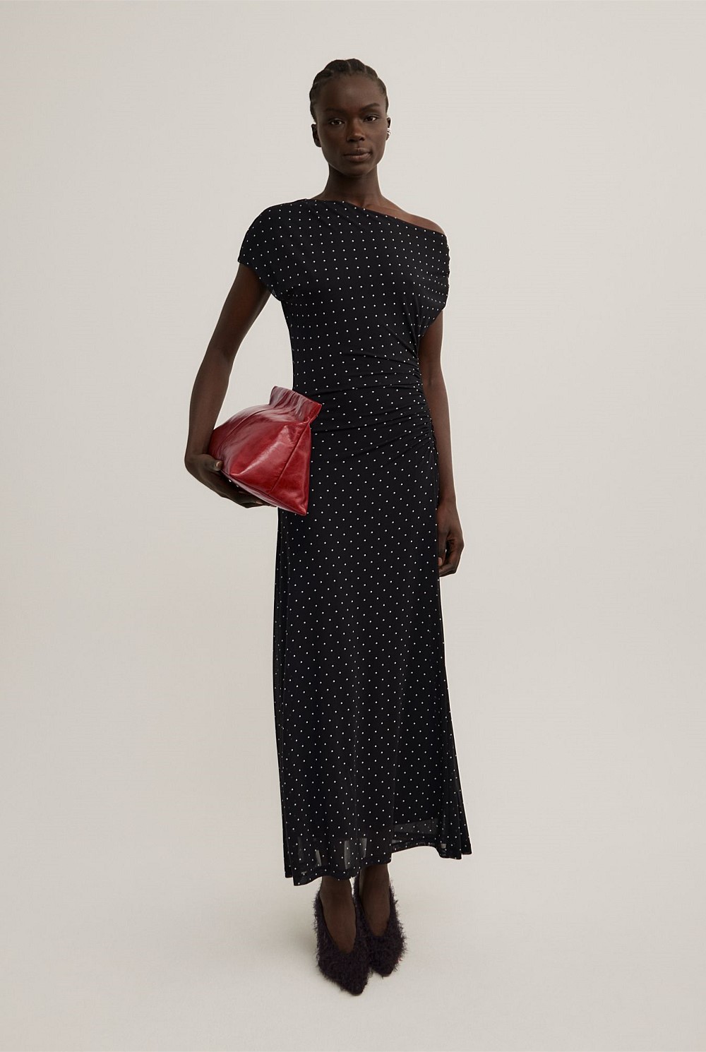 Off Shoulder Mesh Dress