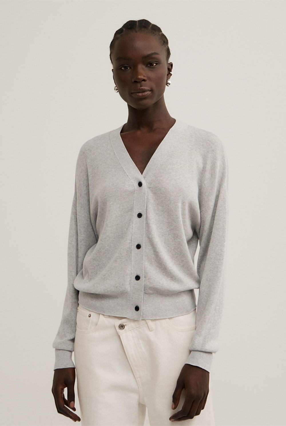 Relaxed V-Neck Cardigan
