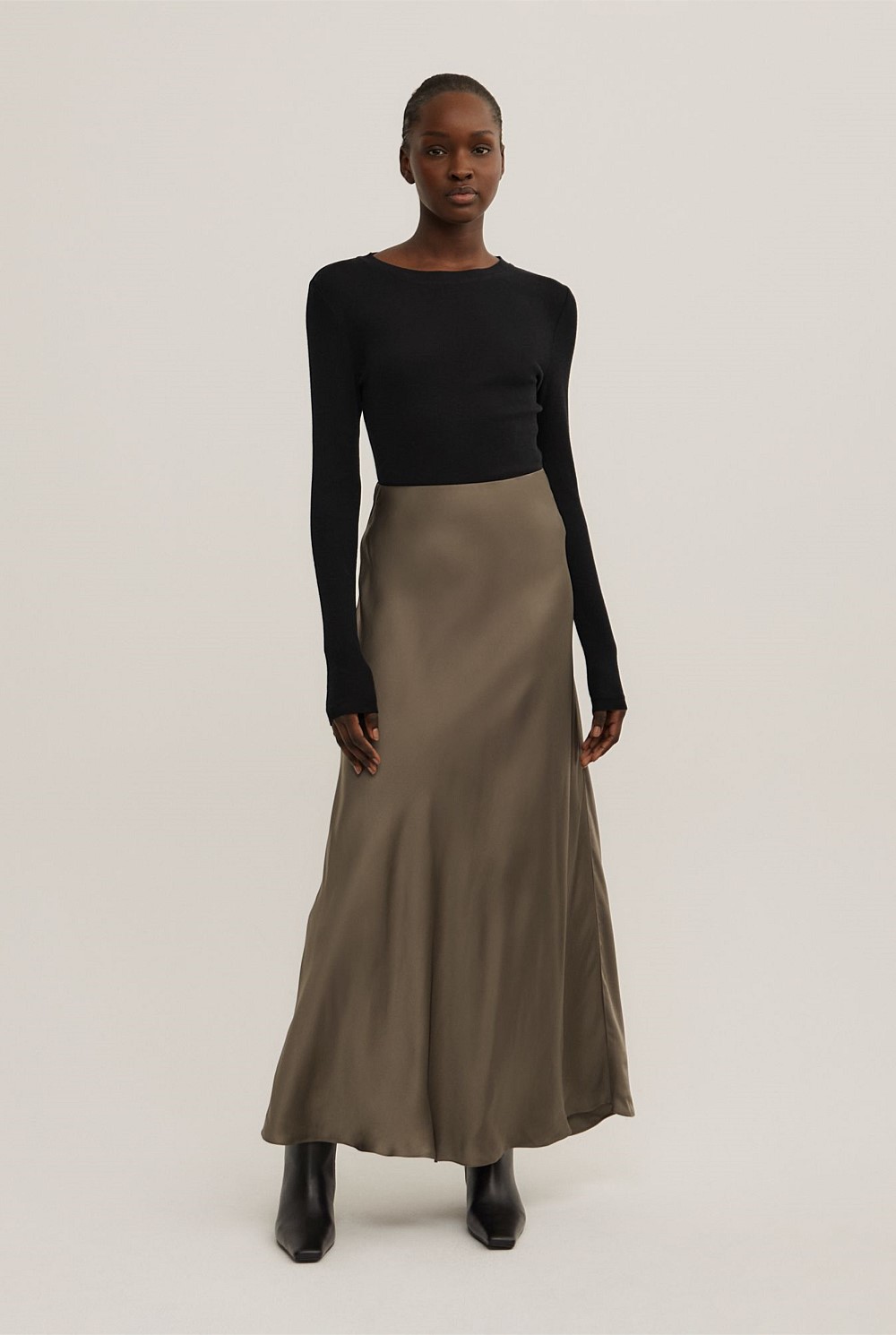 Bias Slip Skirt
