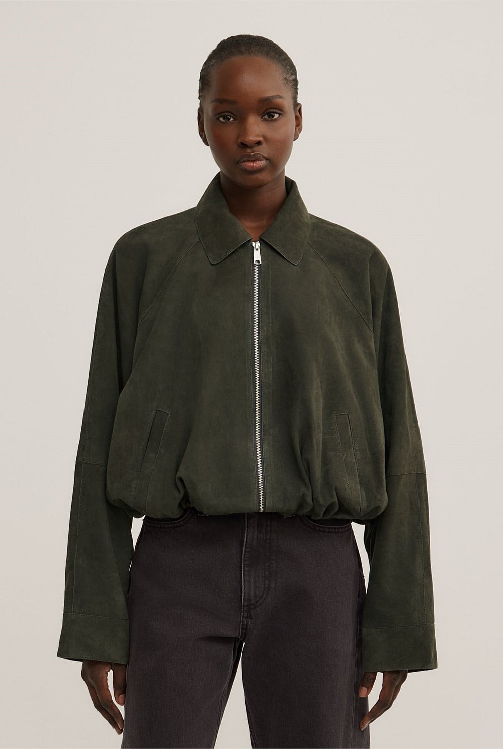 Suede Bubble Jacket