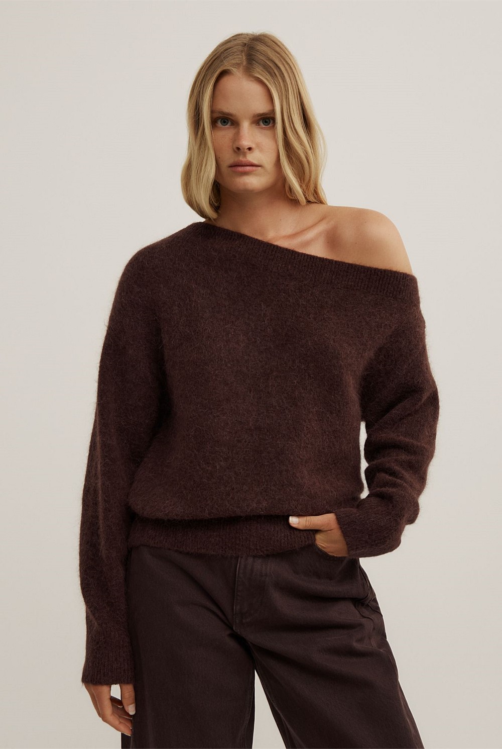 Fluffy Asymmetric Knit