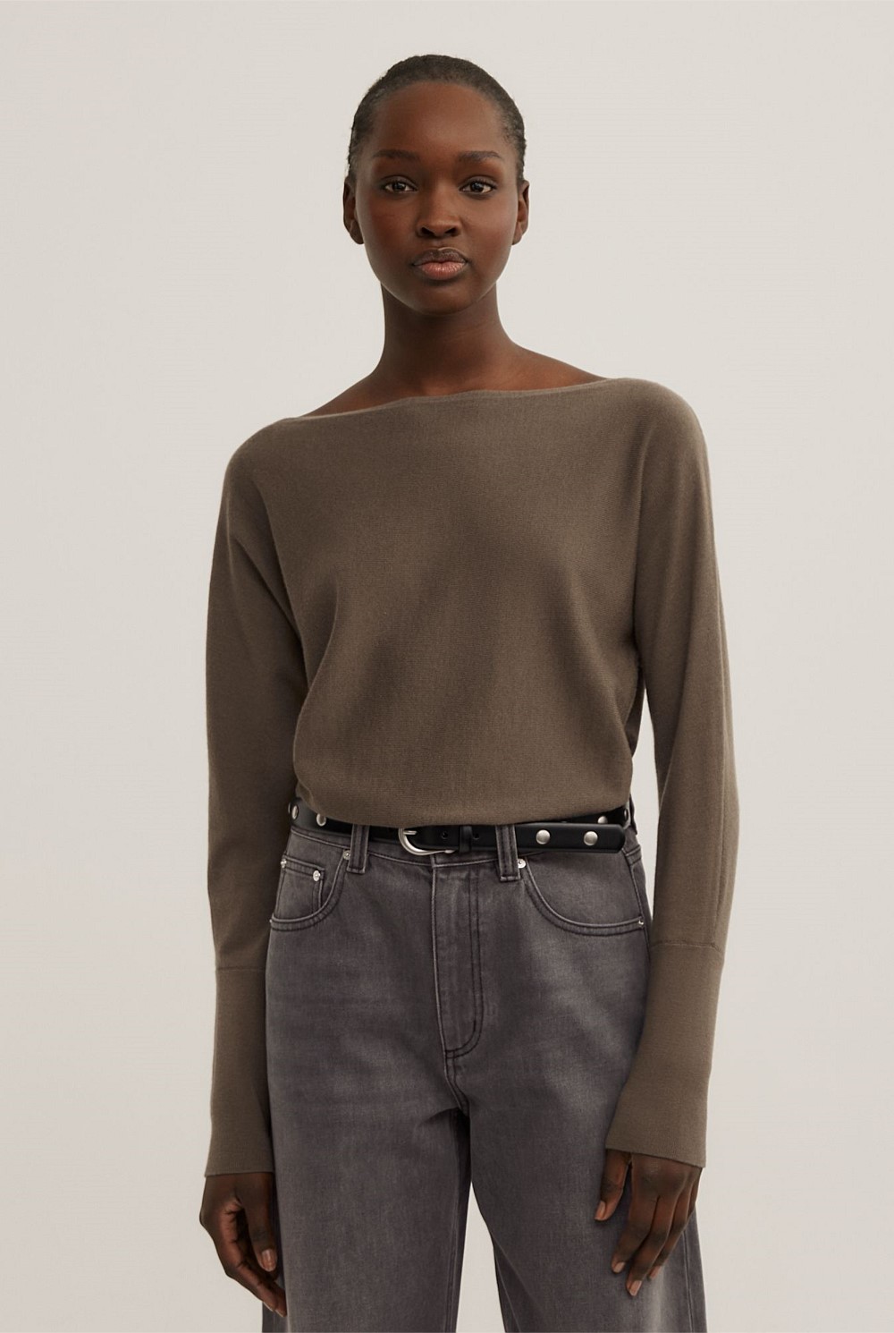 Merino Boat Neck Knit