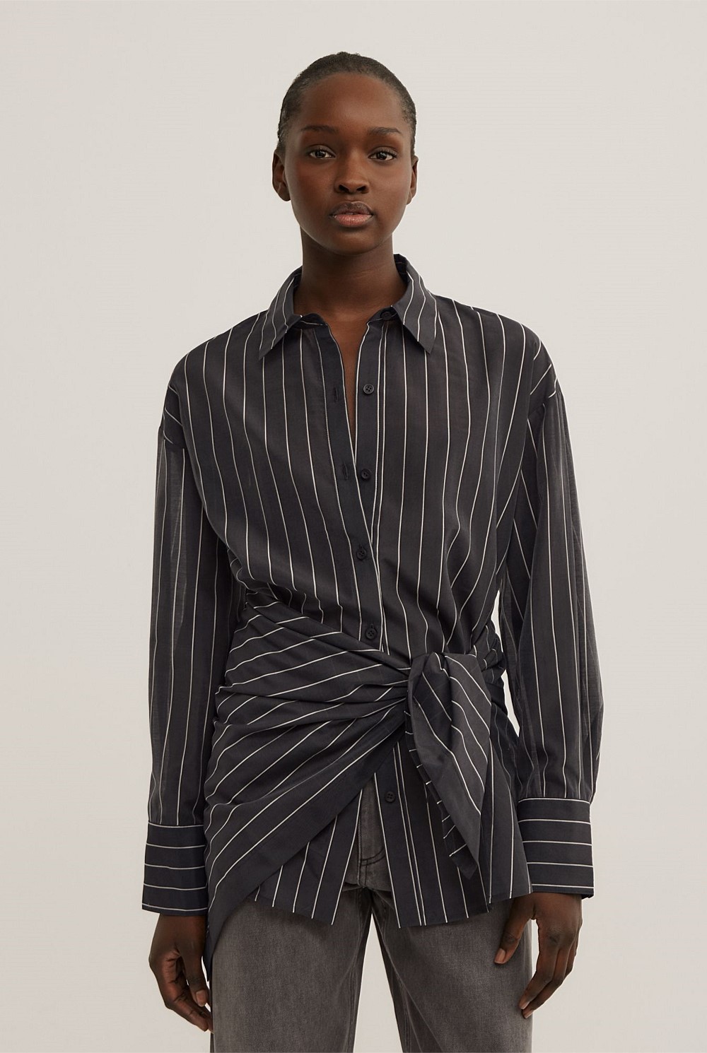 Scarf Tie Shirt