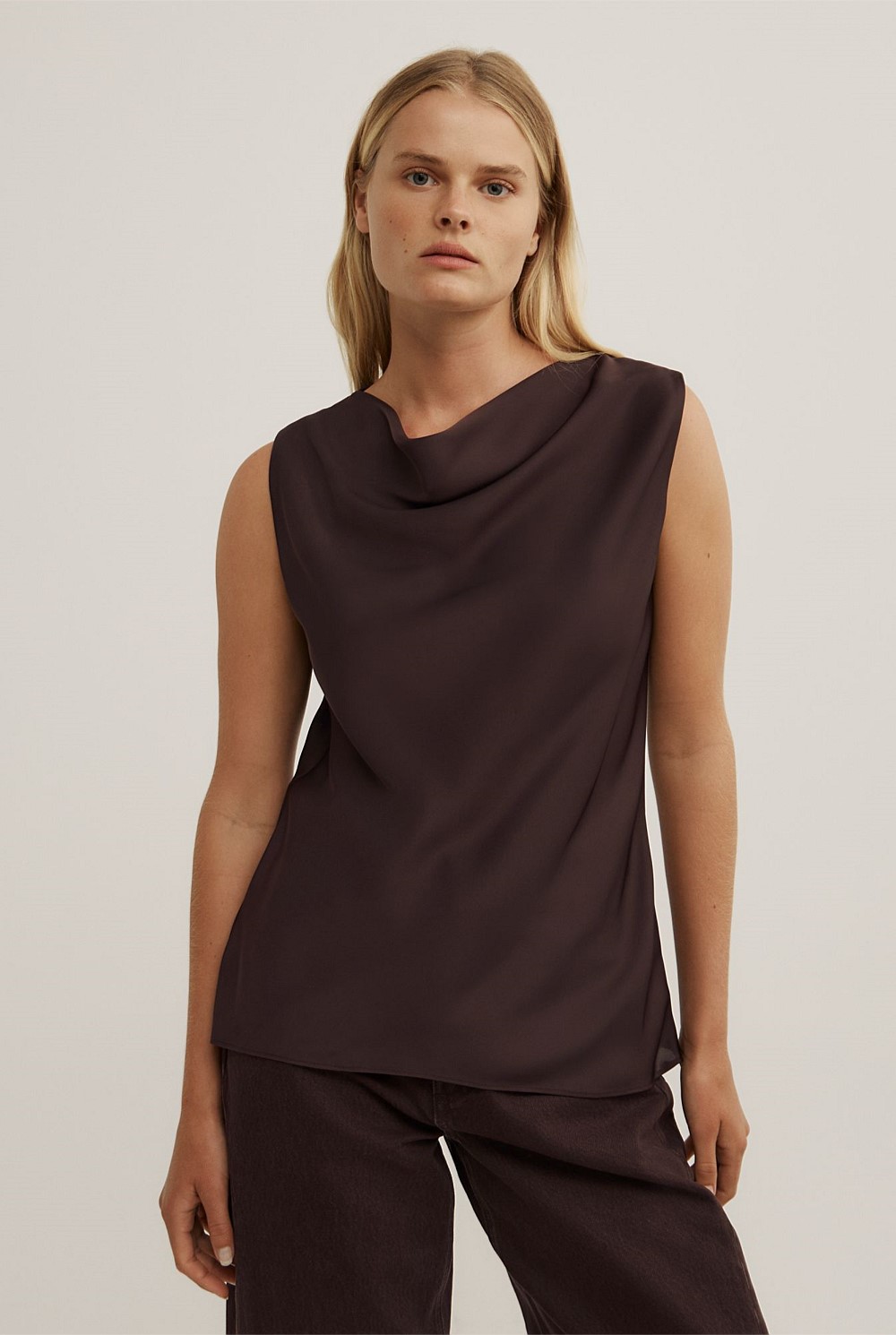Soft Cowl Tank Top