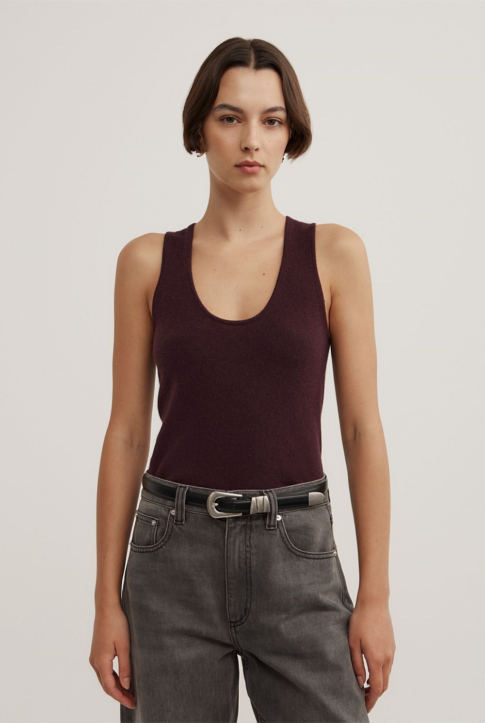 Cashmere Scoop Tank Top