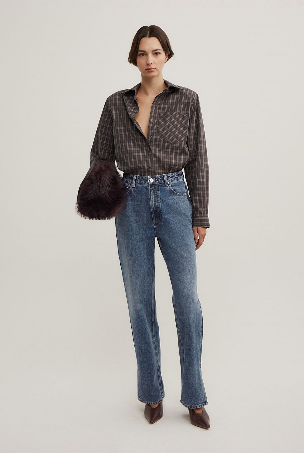 Split Detail Denim Jeans