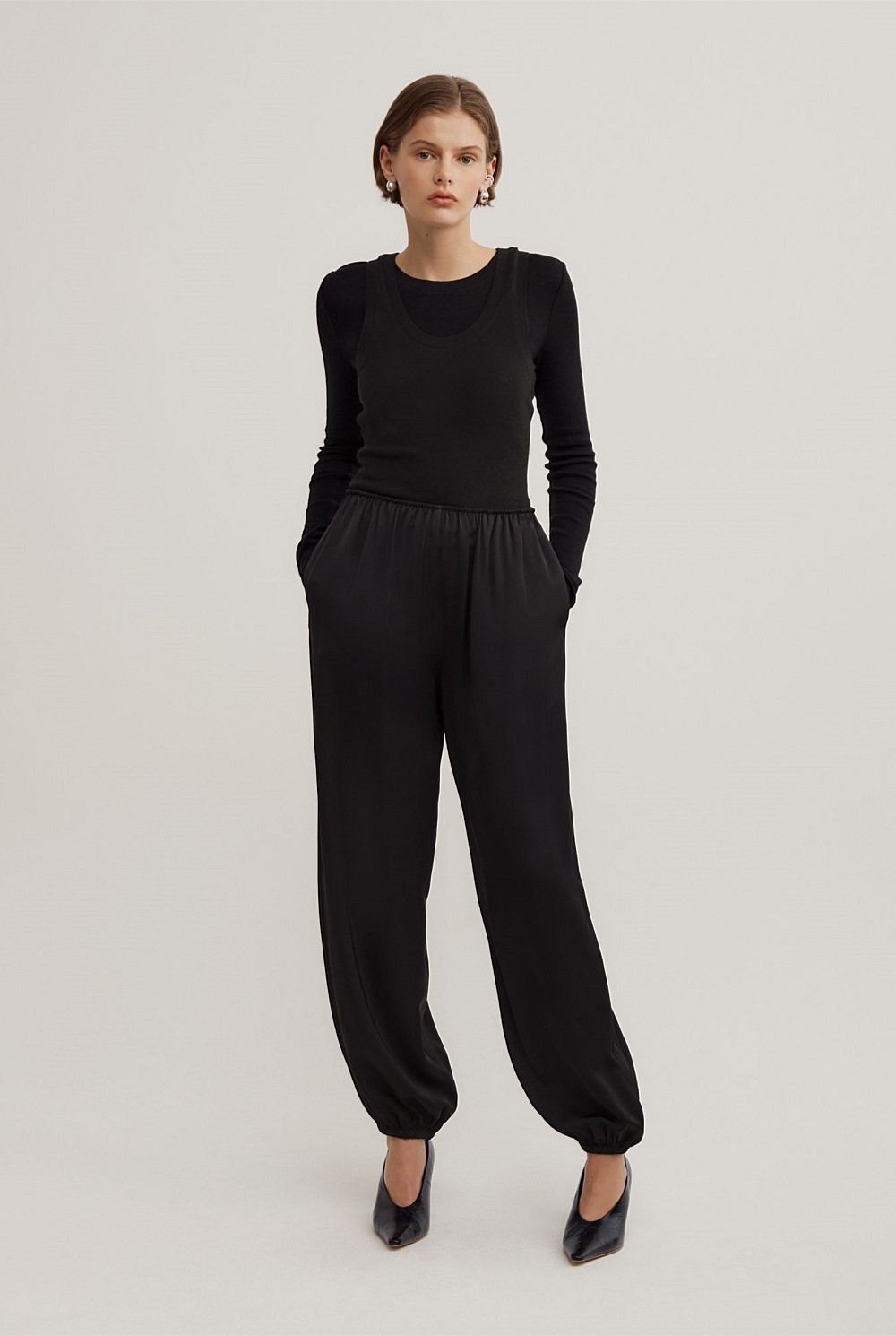 Satin Harem Pants