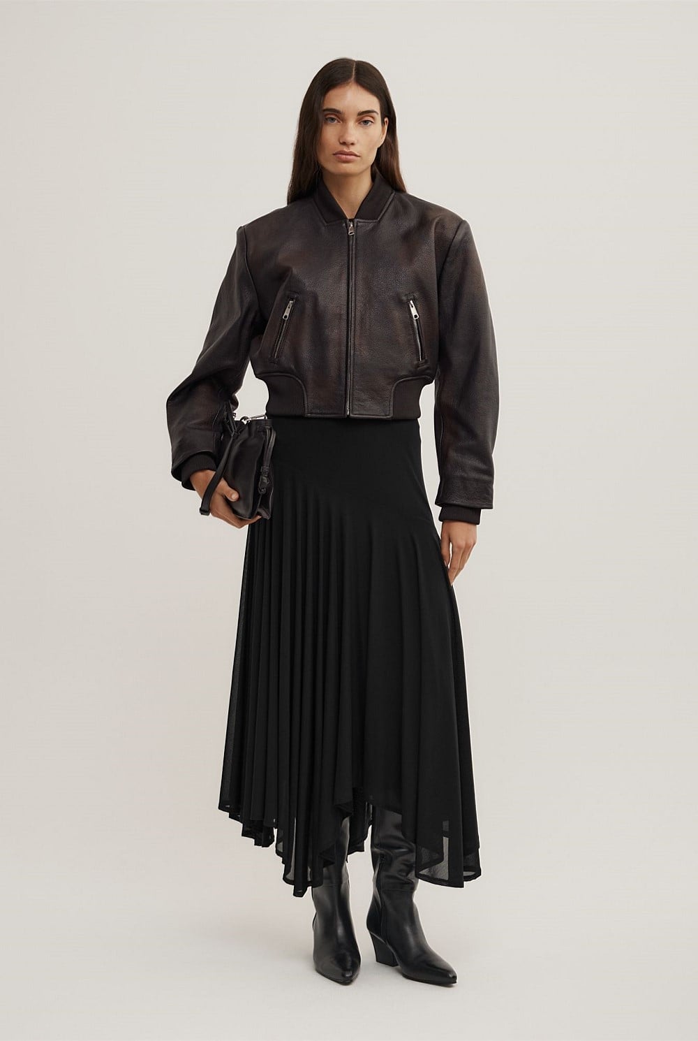 Asymmetric Drape Skirt