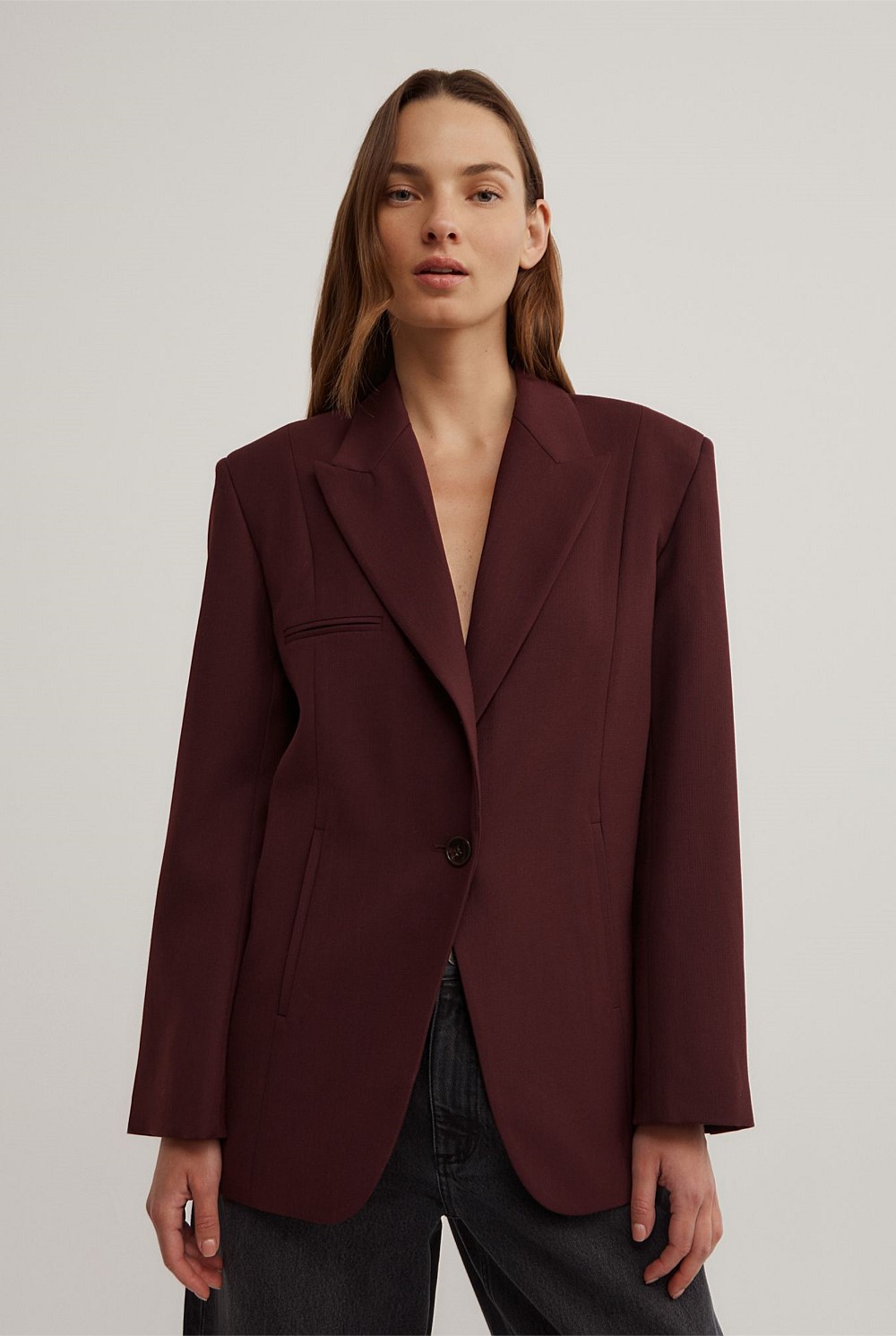 Piped Pocket Blazer