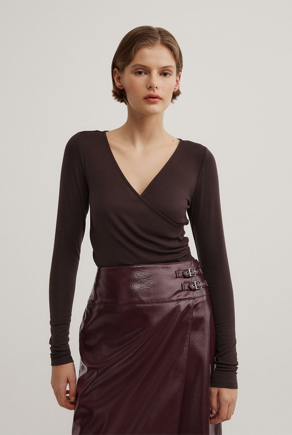 Wrap Jersey Top