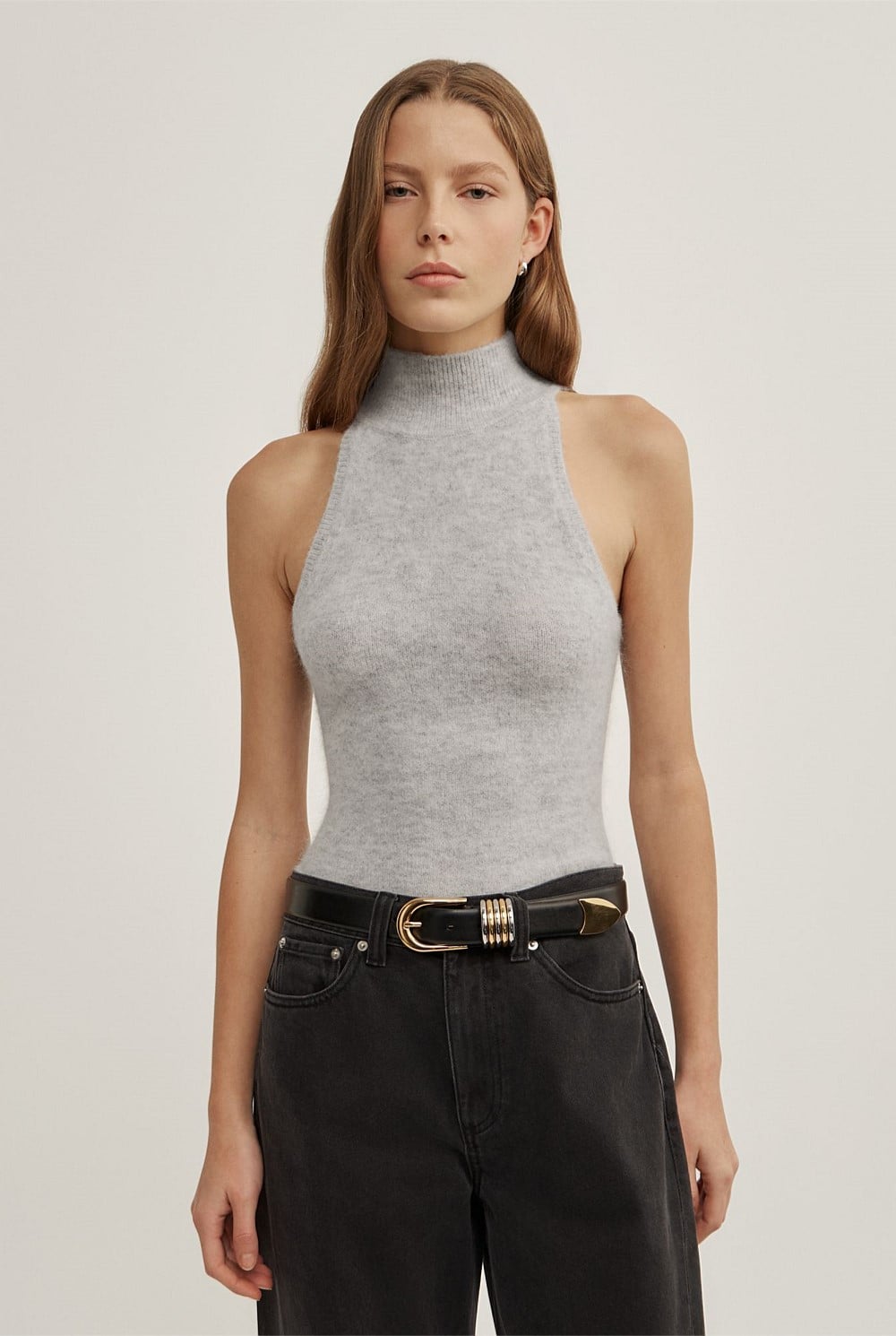 Fluffy High Neck Tank