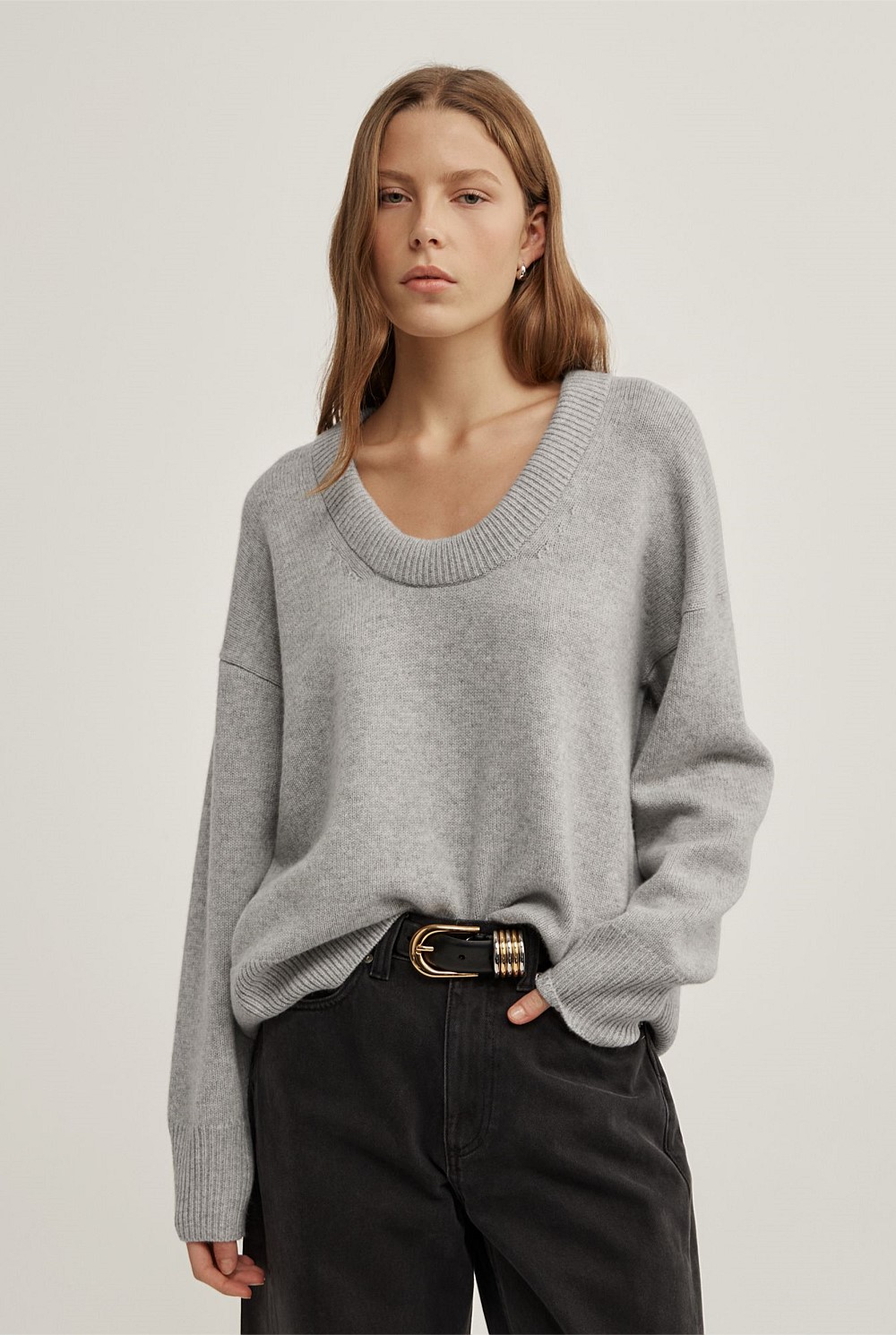 Relaxed Scoop Knit
