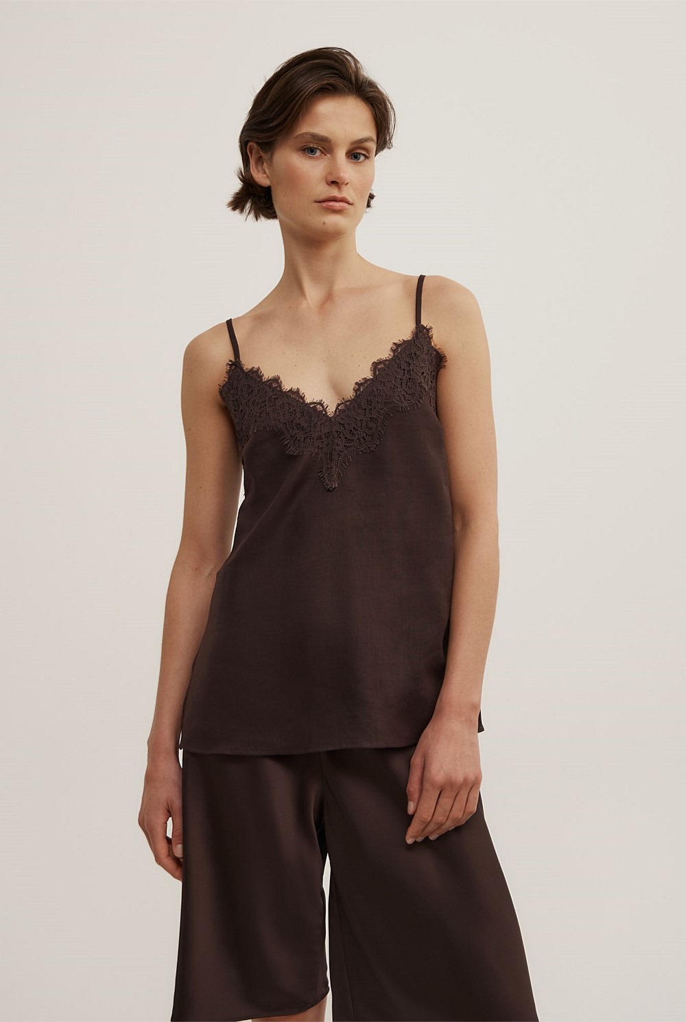Linen Lace Camisole
