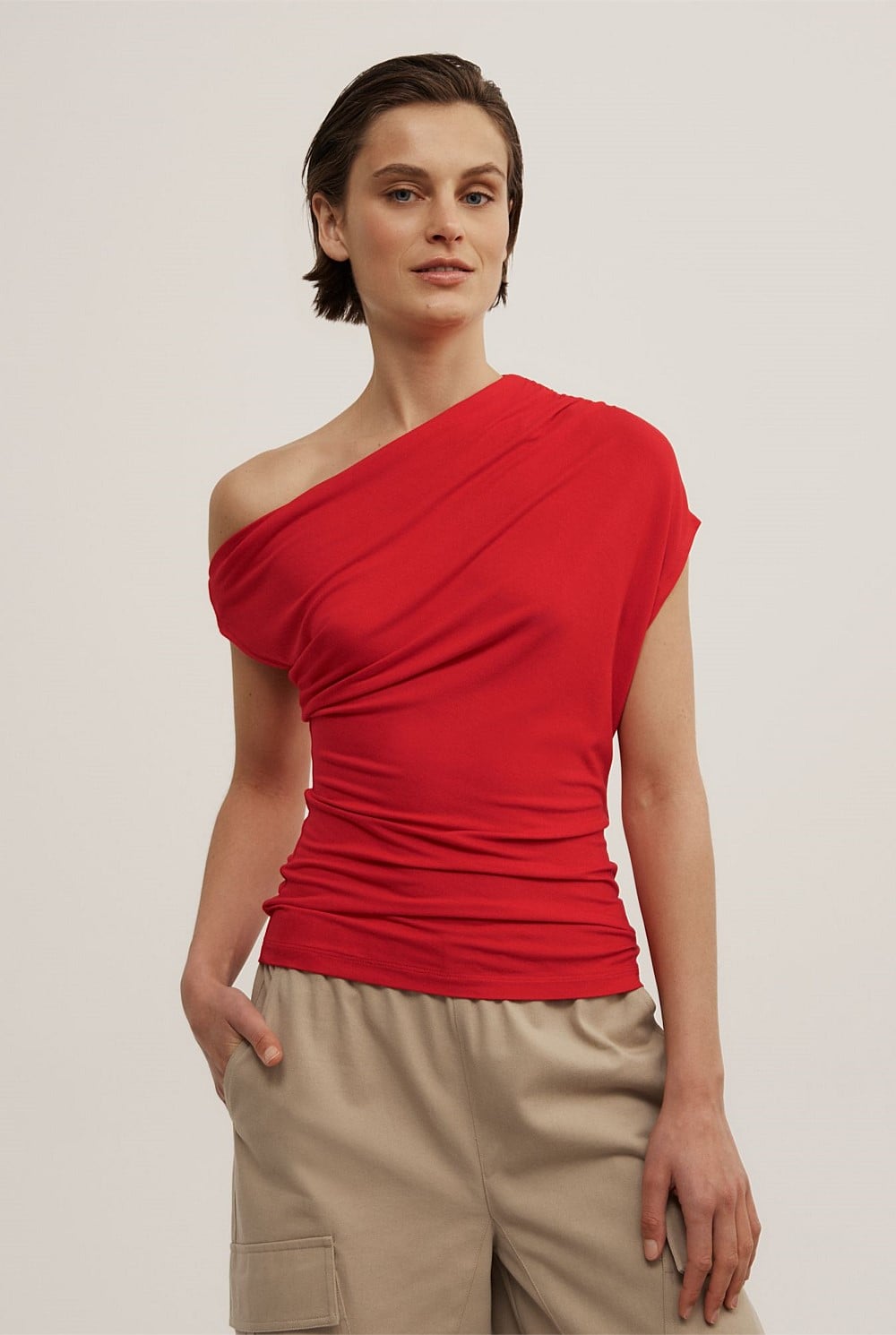 Asymmetric Jersey Top