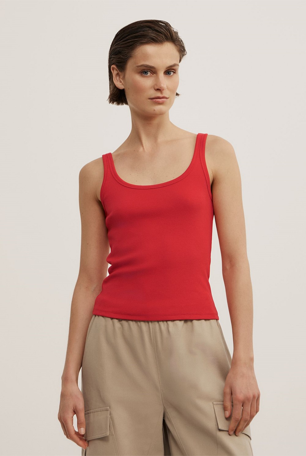 Fine Scoop Neck Tank