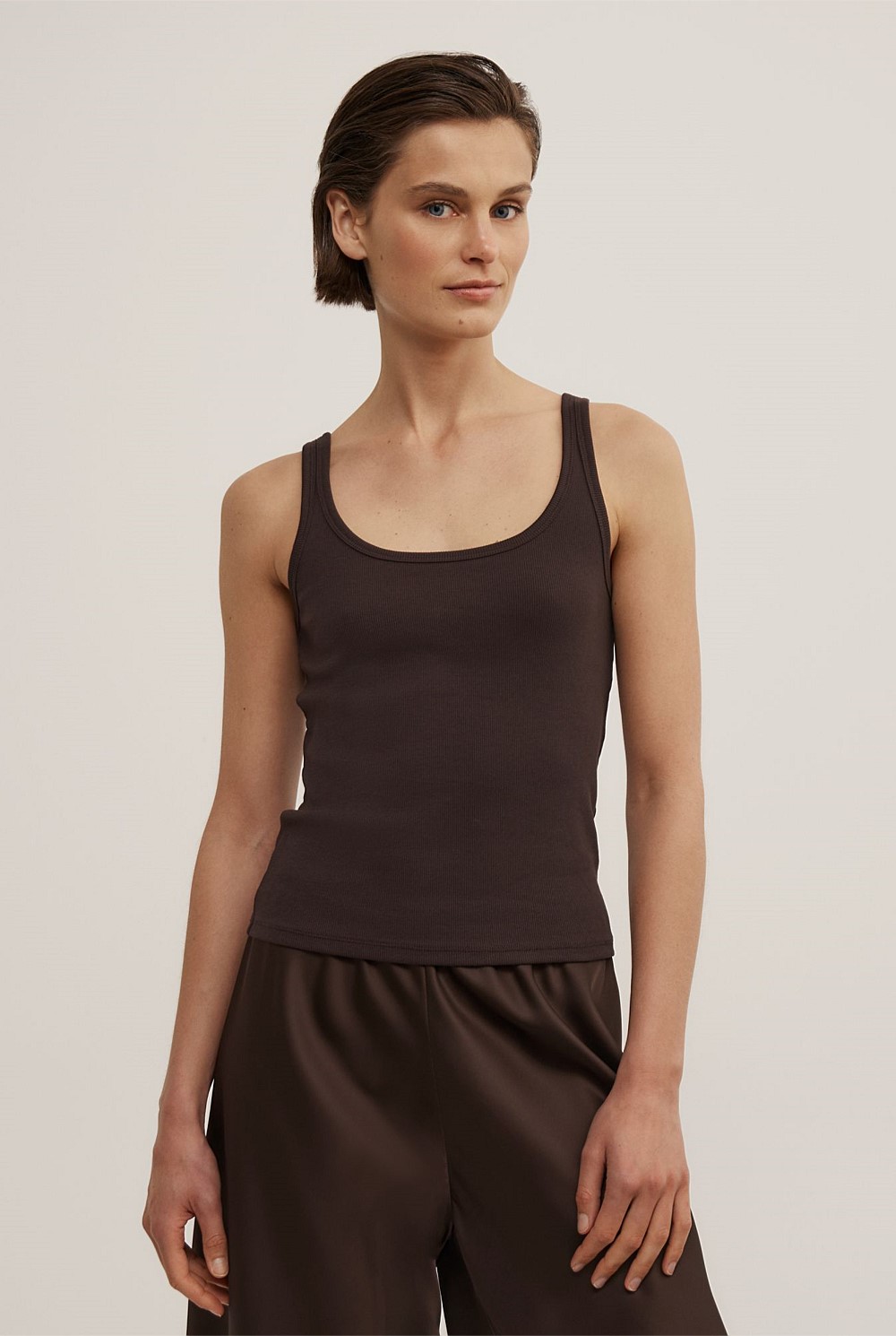 Fine Scoop Neck Tank